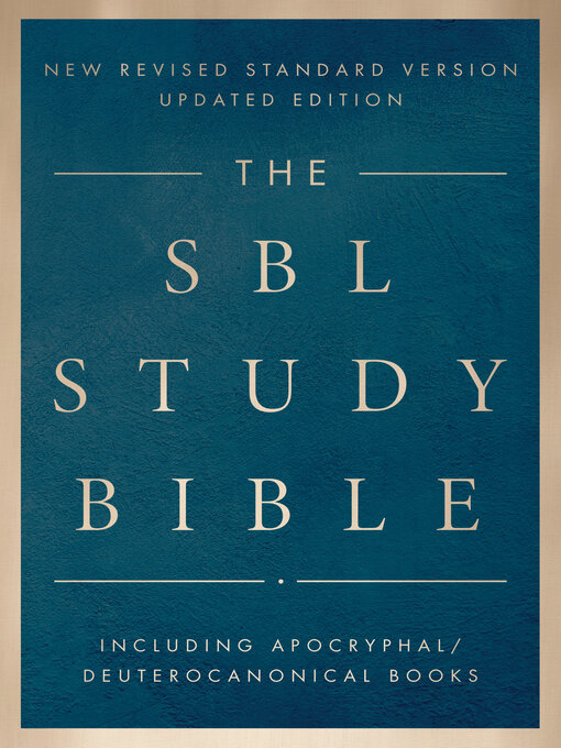 Title details for The SBL Study Bible by Society of Biblical Literature - Available